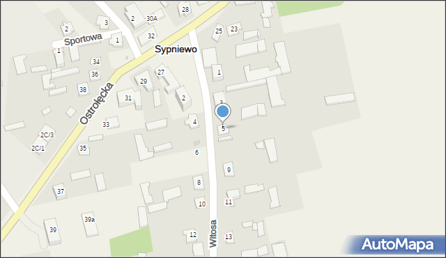 Sypniewo, Witosa Wincentego, 5, mapa Sypniewo