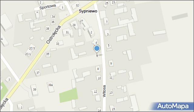 Sypniewo, Witosa Wincentego, 6, mapa Sypniewo