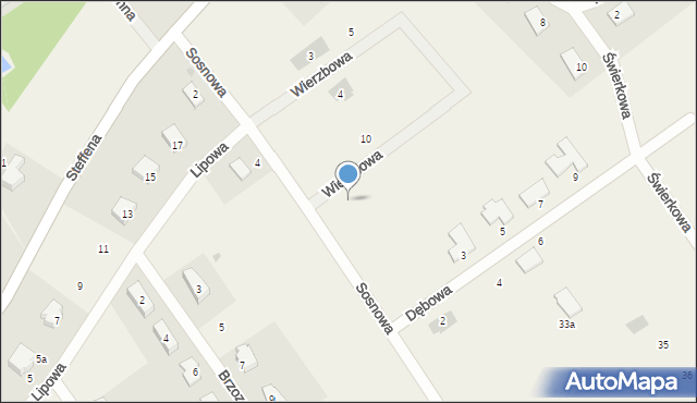 Sząbruk, Wierzbowa, 25, mapa Sząbruk