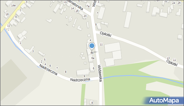 Szadek, Widawska, 6b, mapa Szadek