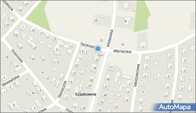 Szadkowice-Ogrodzim, Widawska, 22, mapa Szadkowice-Ogrodzim