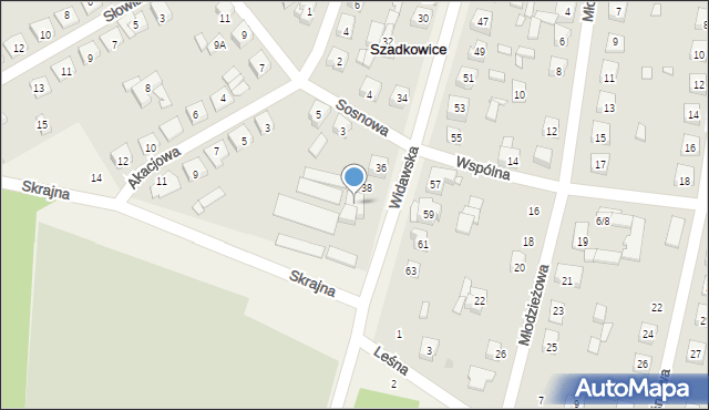 Szadkowice-Ogrodzim, Widawska, 40, mapa Szadkowice-Ogrodzim