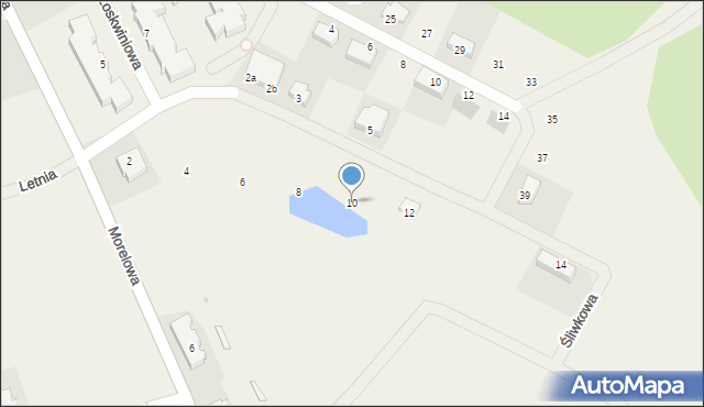 Szafranki, Wiśniowa, 10, mapa Szafranki