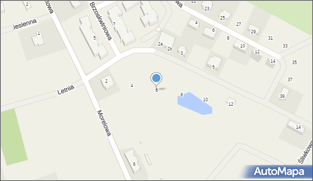 Szafranki, Wiśniowa, 6, mapa Szafranki