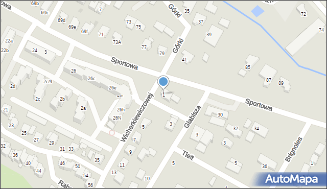 Szamotuły, Wicherkiewiczowej Marii, 1, mapa Szamotuły