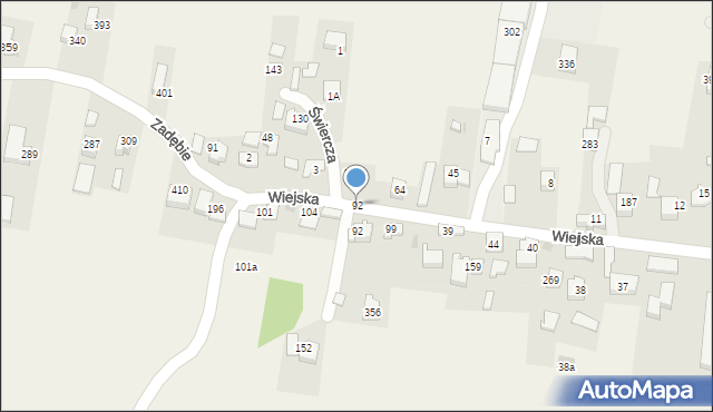 Szarów, Wiejska, 92, mapa Szarów