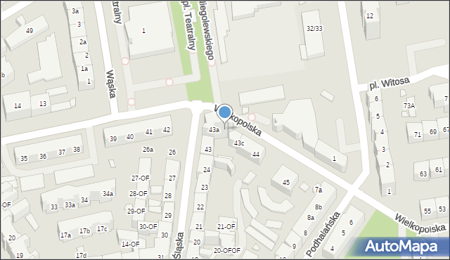 Szczecin, Wielkopolska, 43b, mapa Szczecina