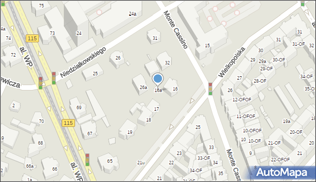 Szczecin, Wielkopolska, 16a, mapa Szczecina