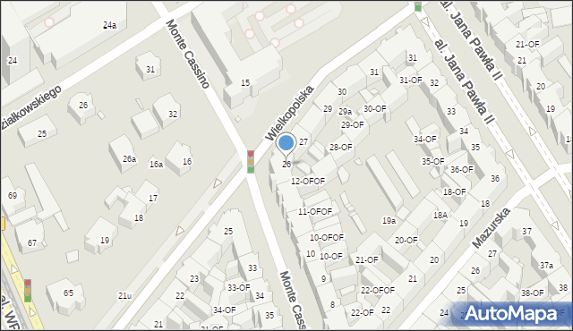 Szczecin, Wielkopolska, 26, mapa Szczecina