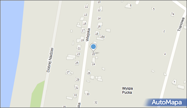 Szczecin, Wiejska, 22, mapa Szczecina