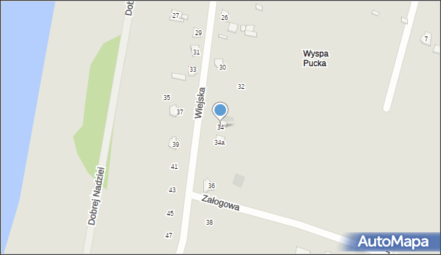 Szczecin, Wiejska, 34, mapa Szczecina