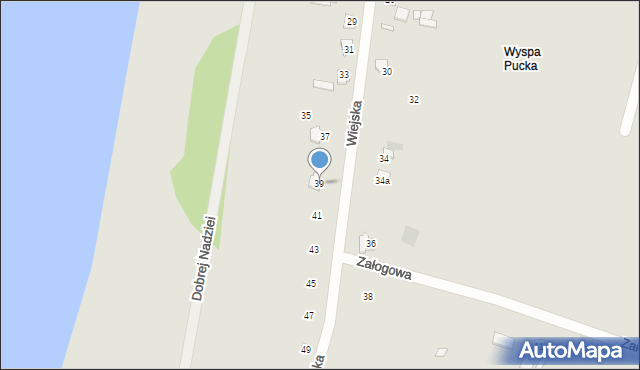 Szczecin, Wiejska, 39, mapa Szczecina