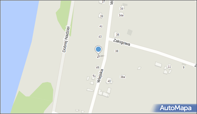 Szczecin, Wiejska, 47, mapa Szczecina
