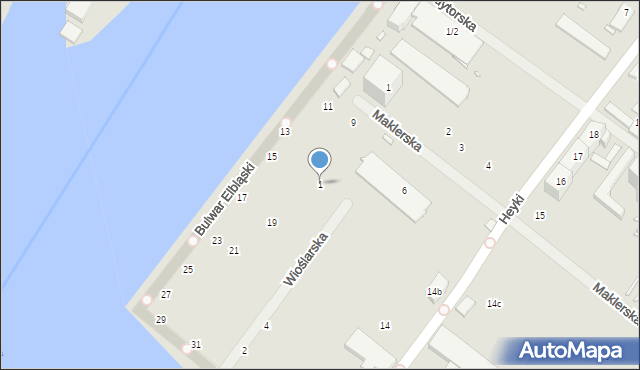 Szczecin, Wioślarska, 1, mapa Szczecina