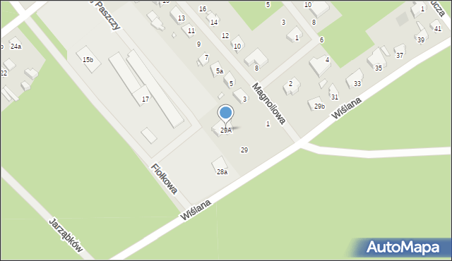 Szczecin, Wiślana, 29A, mapa Szczecina