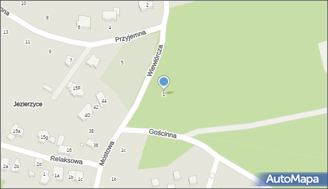 Szczecin, Wiewiórcza, 1, mapa Szczecina