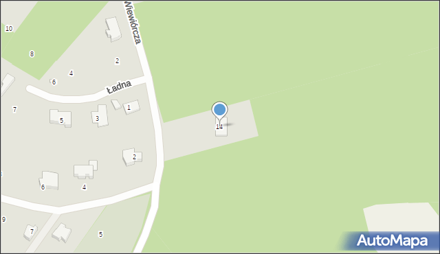 Szczecin, Wiewiórcza, 14, mapa Szczecina
