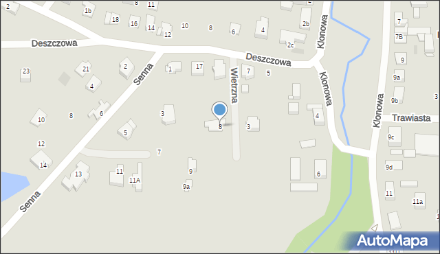 Szczecin, Wietrzna, 8, mapa Szczecina