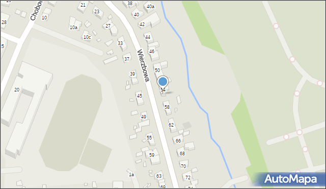 Szczecin, Wierzbowa, 56, mapa Szczecina