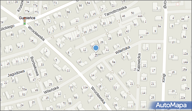 Szczecin, Wileńska, 15, mapa Szczecina
