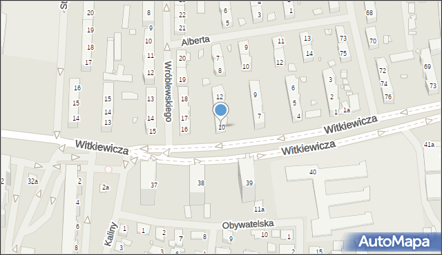 Szczecin, Witkiewicza Stanisława Ignacego, 10, mapa Szczecina