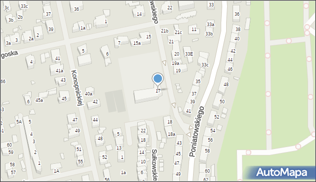 Szczecin, Wieniawskiego Henryka, 17, mapa Szczecina