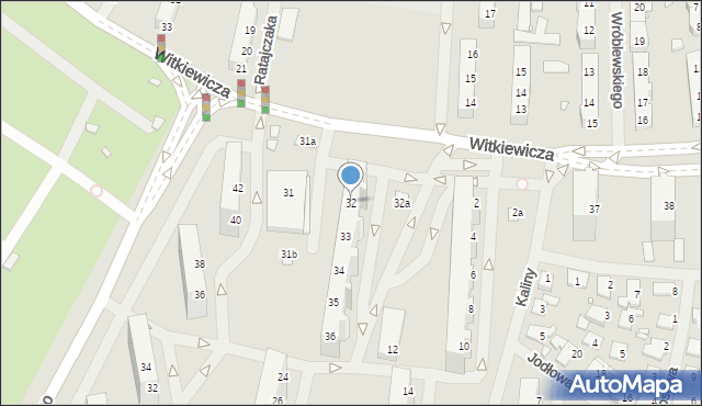 Szczecin, Witkiewicza Stanisława Ignacego, 32, mapa Szczecina