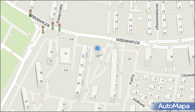 Szczecin, Witkiewicza Stanisława Ignacego, 32a, mapa Szczecina