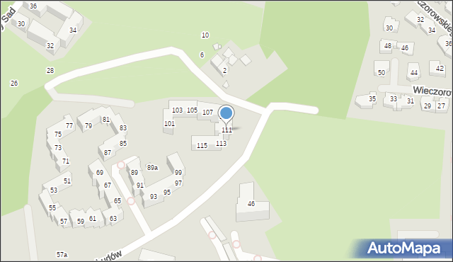 Szczecin, Wiosny Ludów, 111, mapa Szczecina