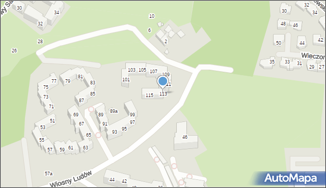 Szczecin, Wiosny Ludów, 113, mapa Szczecina