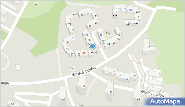 Szczecin, Wiosny Ludów, 63, mapa Szczecina