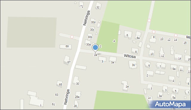 Szczecin, Witosa Wincentego, 1a, mapa Szczecina