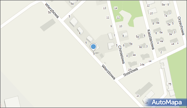 Szczodre, Wierzbowa, 3, mapa Szczodre
