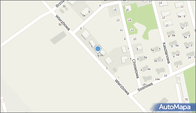 Szczodre, Wierzbowa, 5, mapa Szczodre