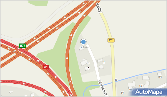 Szczyglice, Wierzbowa, 5, mapa Szczyglice