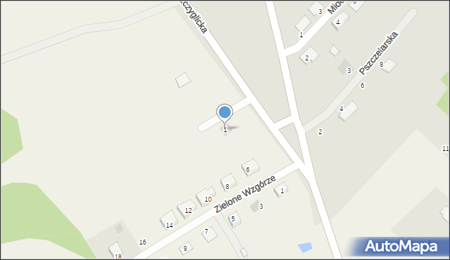 Szczyglice, Wichrowe Wzgórze, 1, mapa Szczyglice