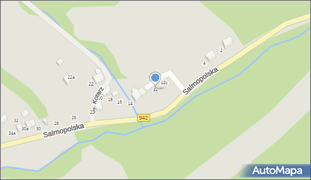 Szczyrk, Wiślańska, 12, mapa Szczyrk