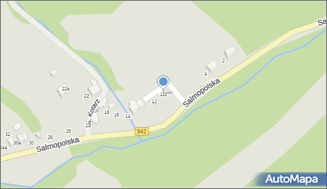 Szczyrk, Wiślańska, 12c, mapa Szczyrk