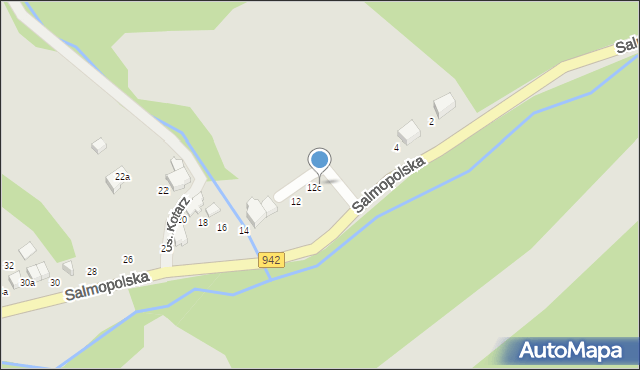 Szczyrk, Wiślańska, 12d, mapa Szczyrk