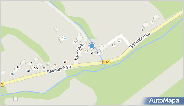 Szczyrk, Wiślańska, 16, mapa Szczyrk