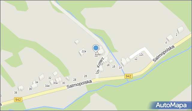 Szczyrk, Wiślańska, 22, mapa Szczyrk