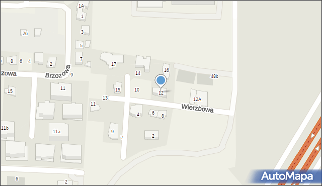 Szeligi, Wierzbowa, 12, mapa Szeligi