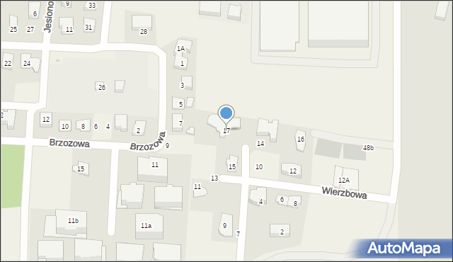 Szeligi, Wierzbowa, 17, mapa Szeligi