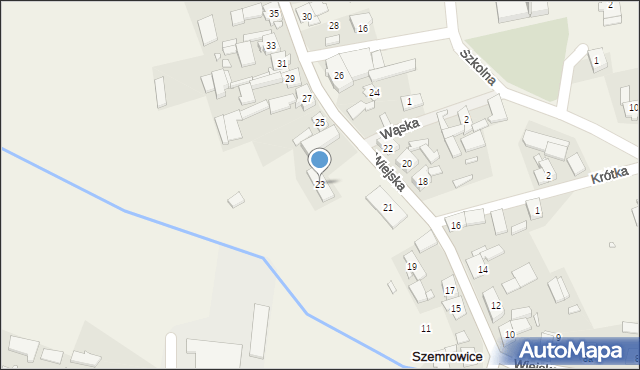 Szemrowice, Wiejska, 23, mapa Szemrowice