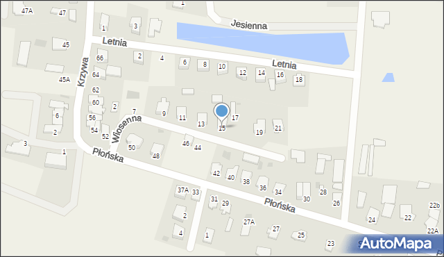 Szerominek, Wiosenna, 15, mapa Szerominek