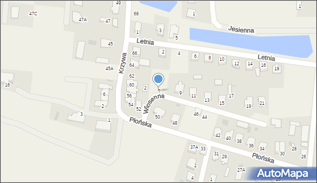 Szerominek, Wiosenna, 7, mapa Szerominek