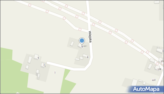 Szewna, Wiejska, 4, mapa Szewna