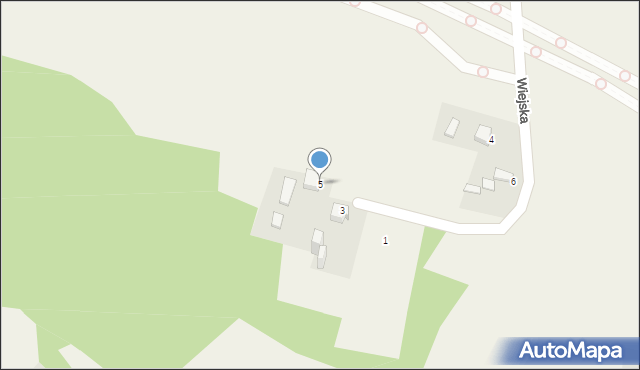 Szewna, Wiejska, 5, mapa Szewna