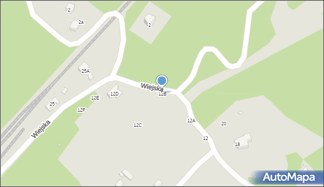 Szklarska Poręba, Wiejska, 12B, mapa Szklarska Poręba