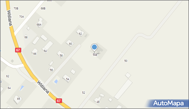 Szpetal Górny, Wiślana, 54a, mapa Szpetal Górny